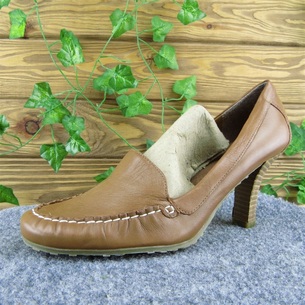 Bandolino Erica Women Pump Heel Shoes Brown Leather Size 7.5 Medium